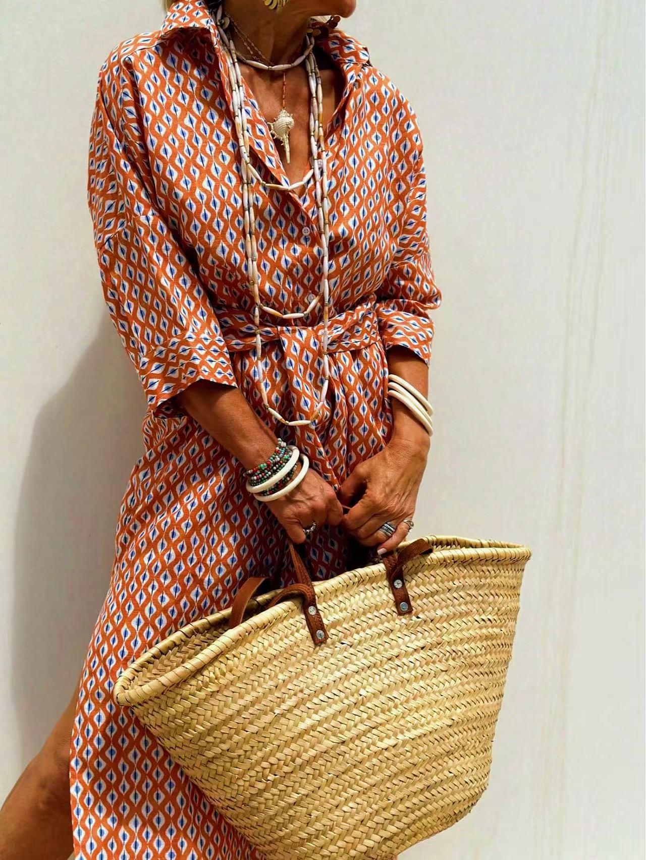 Maxi with Belt Summer Linen Lo - Casual Loose Linen Shirt Dress 评论和价格