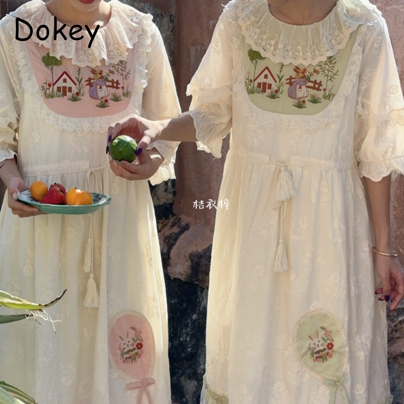 Vintage Embroidery Floral Fair - French Vintage Floral Midi Dress 评论和价格