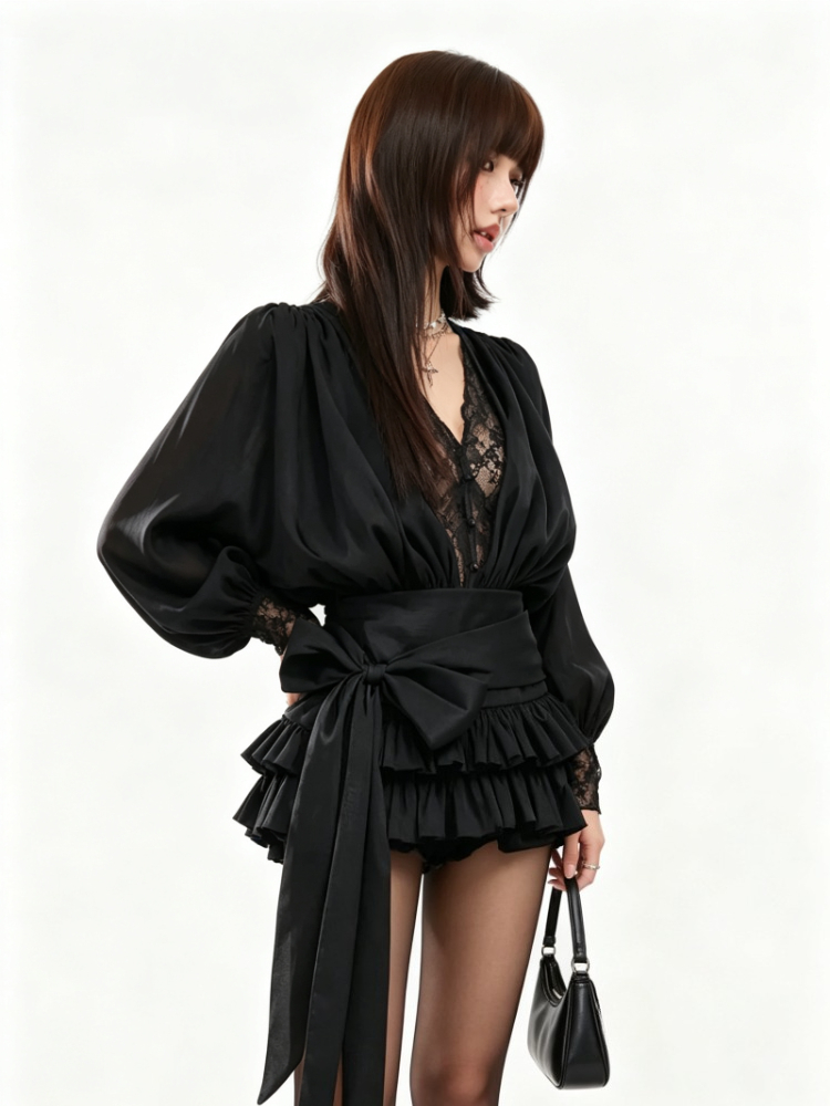 Autumn French Vintage Elegant  - French Vintage Floral Midi Dress 评论和价格