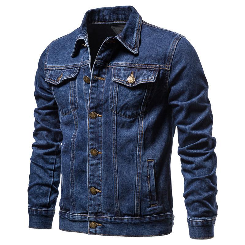 American Retro Men Lapel Denim - Jeans 评论和价格