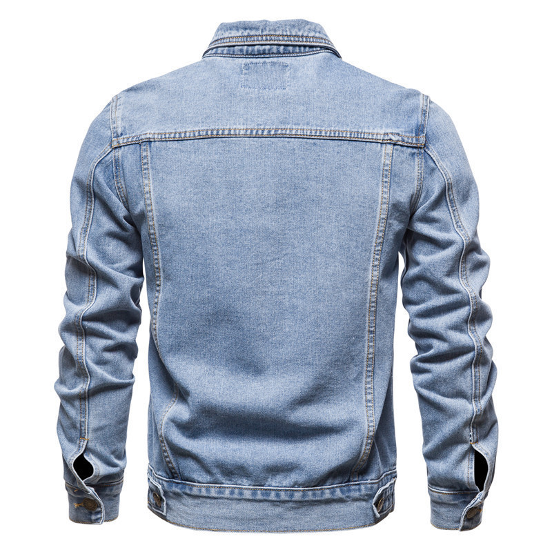 American Retro Men Lapel Denim - Jeans 评论和价格