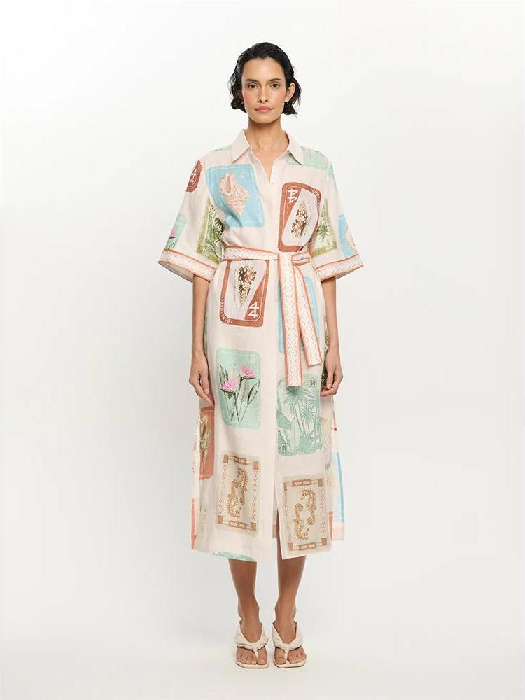 Cleanfit Linen Short Dress Wom - Casual Loose Linen Shirt Dress 评论和价格