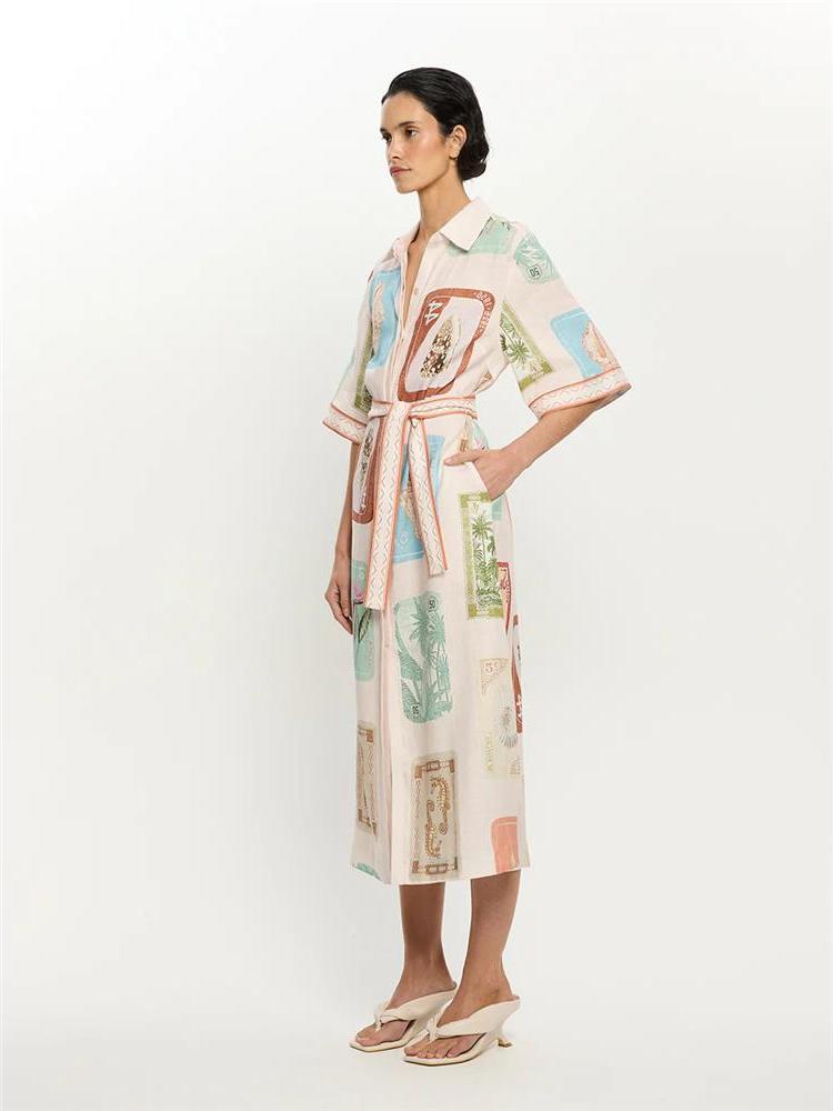 Cleanfit Linen Short Dress Wom - Casual Loose Linen Shirt Dress 评论和价格