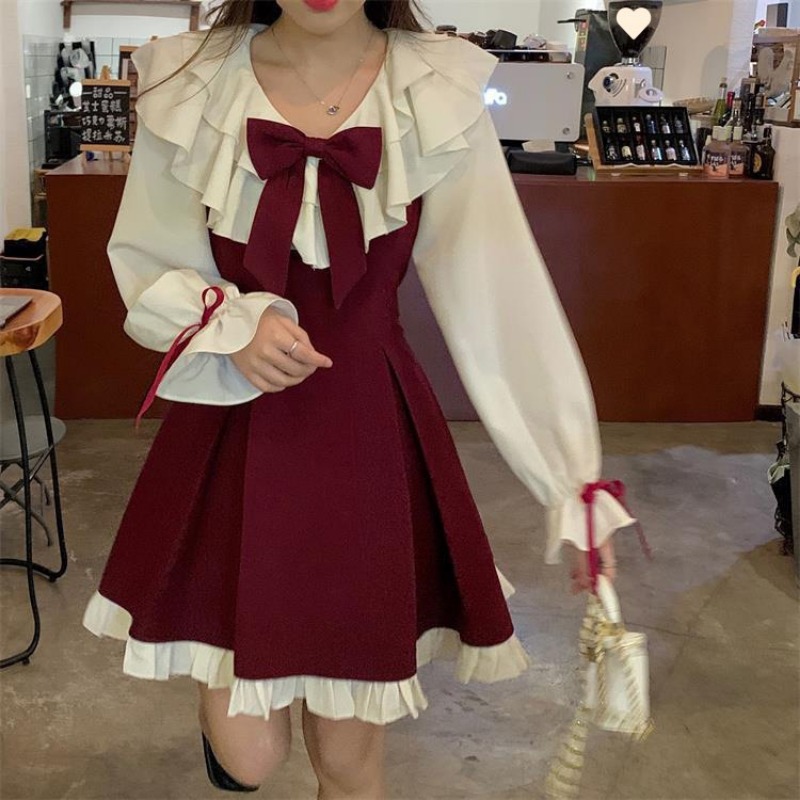 2025 New Korean Sweet Cute Dre - Korean Style A Line Shirt Dress 评论和价格